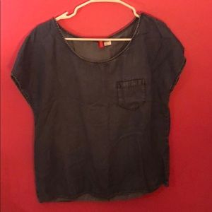 Denim short sleeve tee